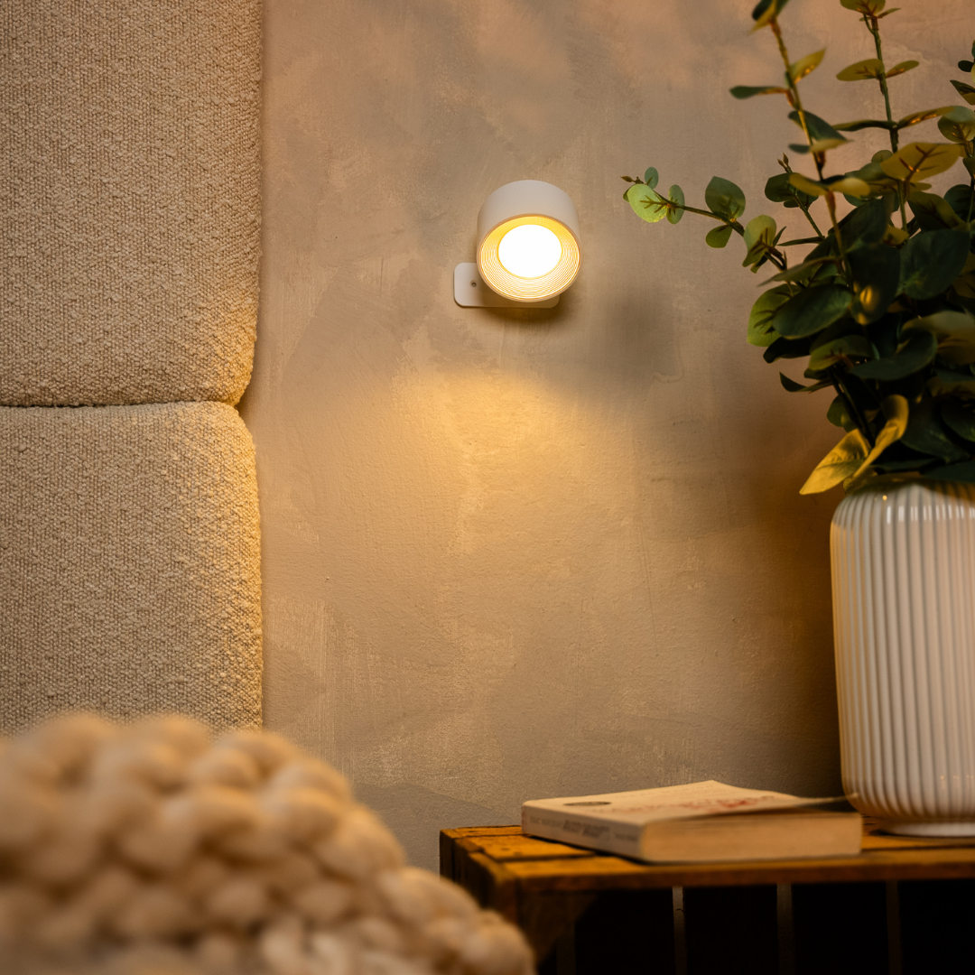 Rechargeable wall lamp installation and adjustment